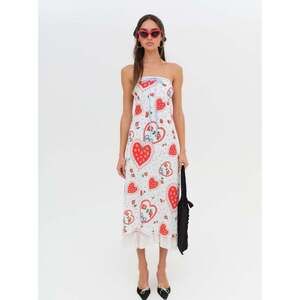 For Love & Lemons Daisy Mae Strapless Midi Dress Size XSXS / Red